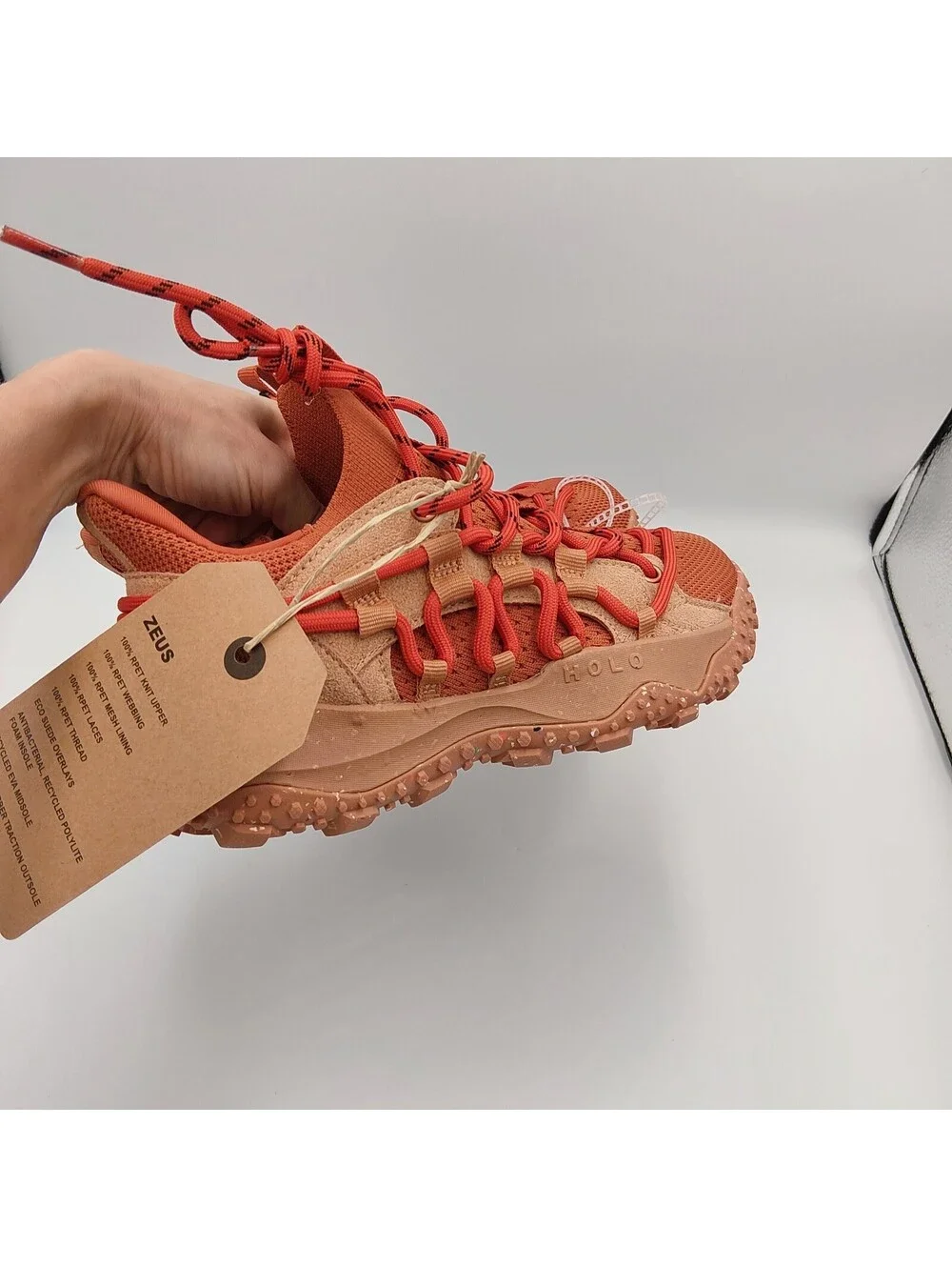 HOLO Footwear Women Zeus Terracotta Trail, Hiking Sneakers, Size 16, NWT, No Box